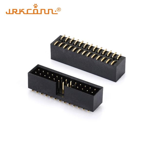 Quality 64P Box Header Connector Connectors Dip Type Dual Row Shrouded Pin Header for sale
