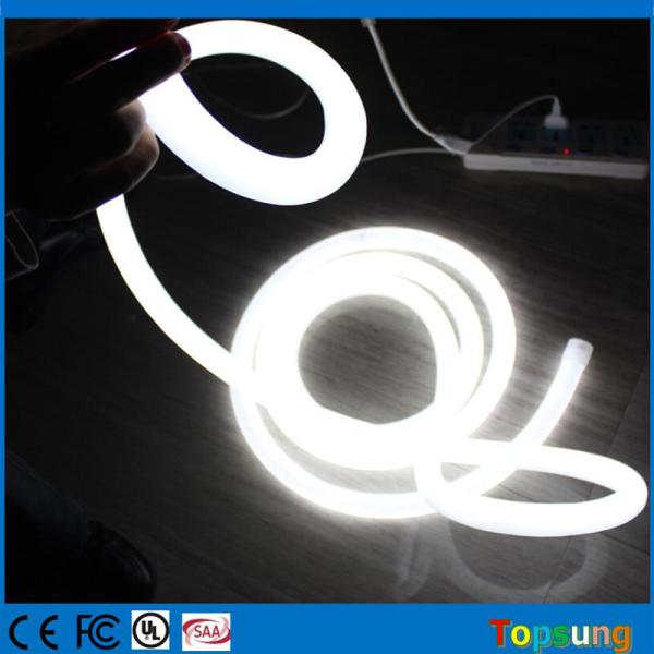 Quality 120v 6500k white emitting led neon flex rope lights trip ribbon tube soft hose smd 16mm mini size flexible neon for sale