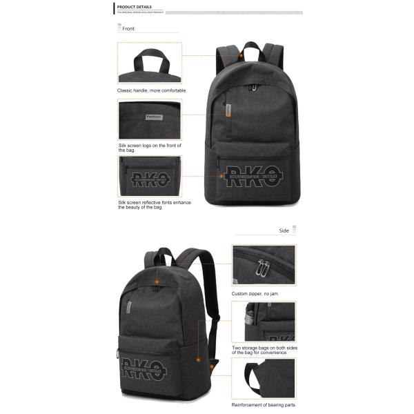ISO9001 24L Student School Backpack Lightweight Laptop Backpack 0.6kg