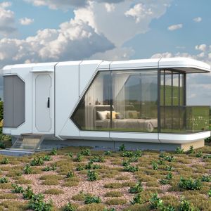 Steel Structure Capsule House with Hollow Glass for Hotels