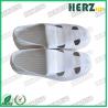 ESD Cleanroom Slipper Washable PVC Sole ESD Cleanroom Shoes , Anti Static Shoes White Color for sale