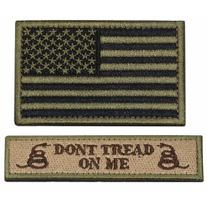 Custom Military Embroidered Badges / Twill Fabric Velcro Hat Patches