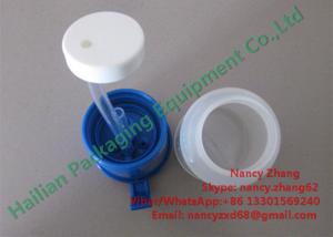 China Durable Plastic Return Teat Dip Cup With Blue Color Cover , Single-Top Molding wholesale