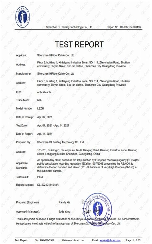 CFOFC Communications Ltd. Certifications
