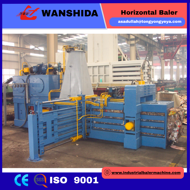 China Horizontal Baler Machine For Waste Cardboard And Plastic wholesale