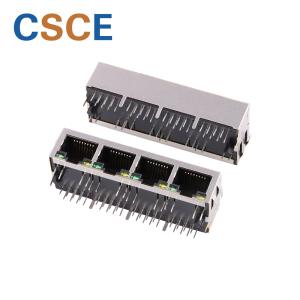 China 1 * 4 Port RJ45 Connector Transformer 100Base - T Shielded For IP Phone / X DSL Modem wholesale