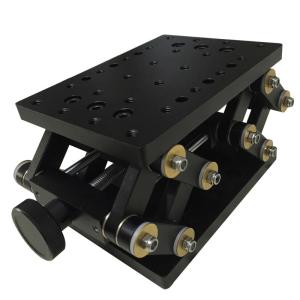 China 55mm Travel Aluminum Alloy Scissor Jack Table Black Anodized wholesale