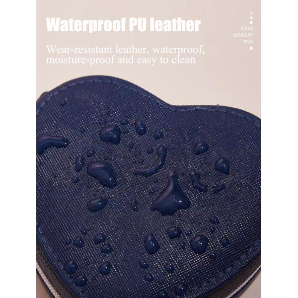 Stylish Jewelry Box Organizer PU Leather Heart Shaped Jewelry Boxes For Women