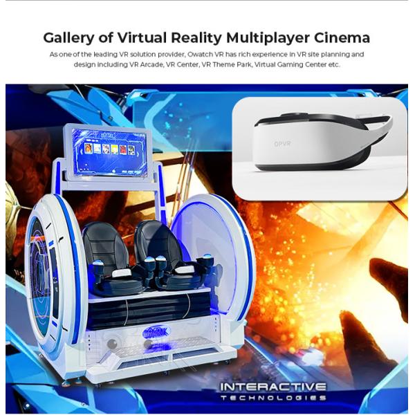 Upgraded 360 VR Egg Chair Roller Coaster Experience Dynamic 2 Seats