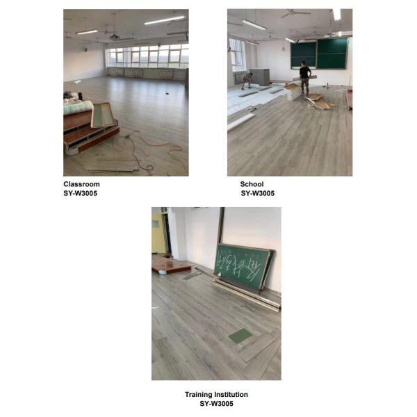 Seamless SPC Click Flooring Stable Fireproof Unilin Click Walnut Retro Style Burlywood Wood Grain GKBM JR-W18053