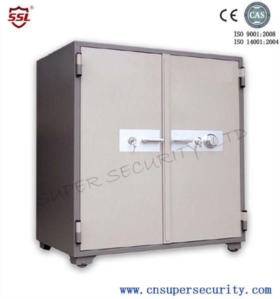 Quality 540L Locking Points Double Door Fire Resistant Safe Box with 8 Steel Live action Draw Bolts for shares markets for sale