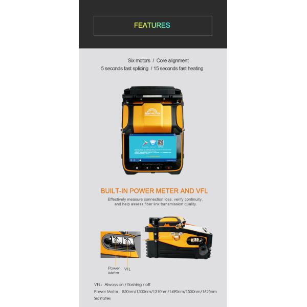 Auto focus Fiber Optic Fusion Splicer , ROSH ISO9001 Ftth Splicing Machine