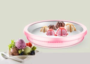 China Handmade Pink Instant Ice Cream Tray Pan 23cm Diametre With German LFGB wholesale