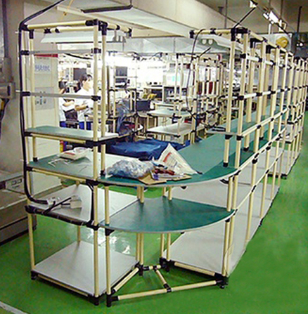 Flexible L Shaped Lean Pipe Production Line For Electronic Equipment Manufacturing