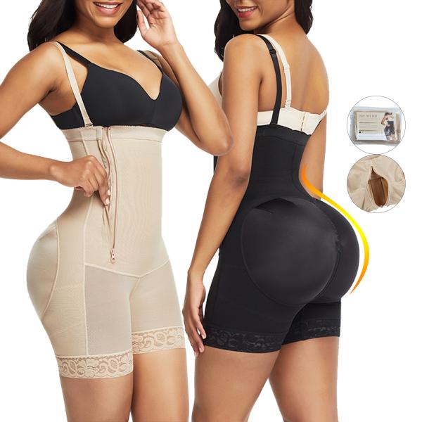 HEXIN Plus Size Body Shaper for Women with Zipper and Butt Lifter in Regular Size Type
