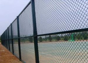 China White Vinyl Coated L30m Metal Chain Link Fencing For Basketball Court wholesale