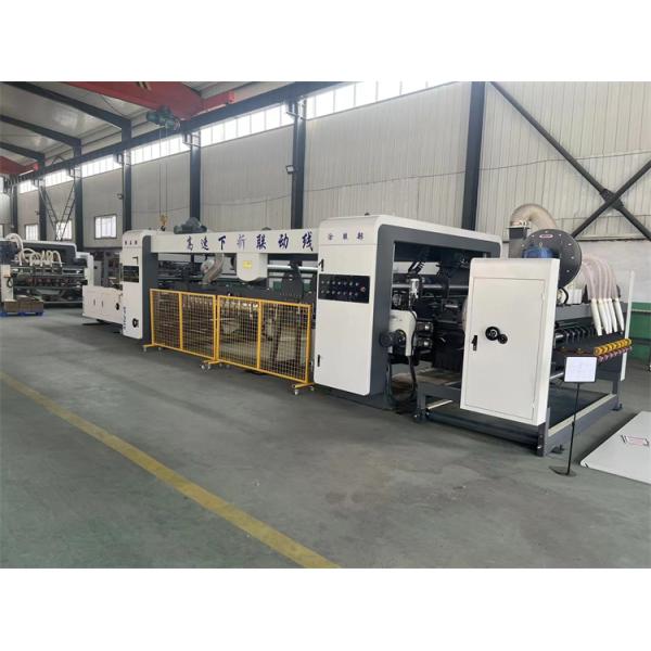 Hebei Liheng Full Automatic 4 Color Printer Slotter Rotary Die Cutter In Line Folder Gluing