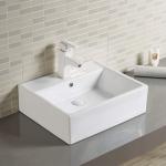 China Rectangular Bathroom Sink Vessel 20 X 17 19 X 16 400mm Countertop Basin for sale