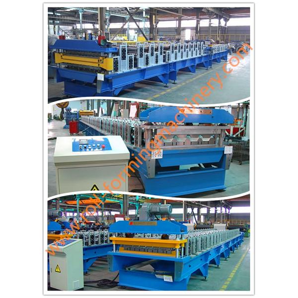Hydraulic Cutting Device Wall Roll Forming Machine With Computer PLC Modles 7-200