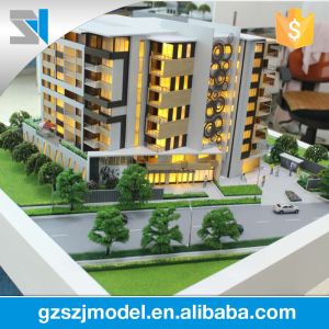 Miniature scale model villa with interior furniture , handmade architectural
