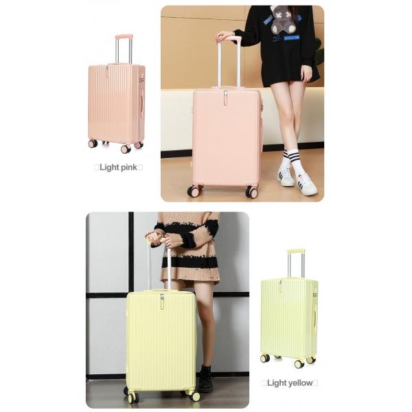 Blue color Luggage universal wheel zipper 20 students strong and durable password leather suitcase 24 inchesin Spinner Wheeled Luggage