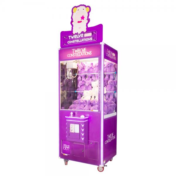 Twelve Constellations Plush Toy Stuffing Machine , Three Color Arcade Crane Machine