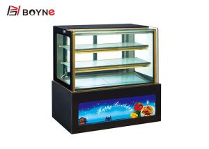 3 Layer Air Cooling Defrost Countertop Cake Display Fridge Showcase For Advertising