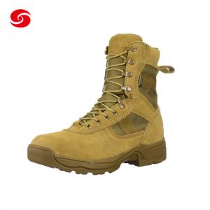 China Rubber Outsole Suede Leather Military Combat Shoes Police Army Shoes on sale