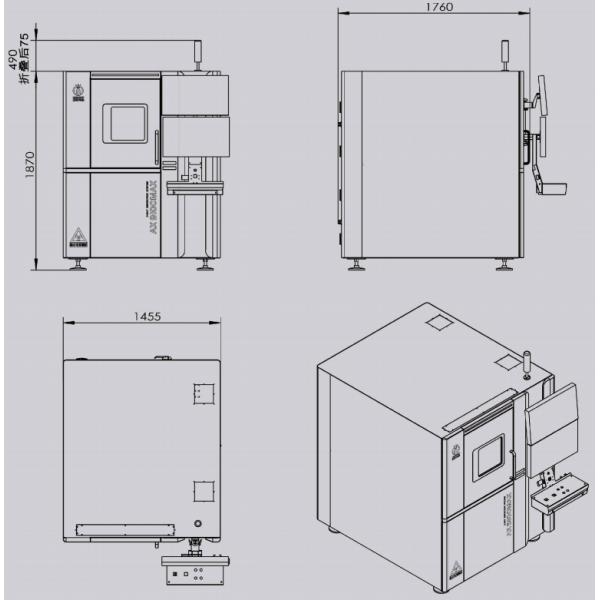Dimensions and appearance of Unicomp X-ray AX9100max
