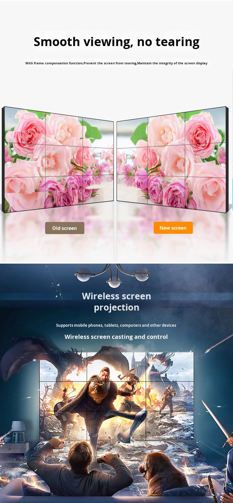 HD Boe LG 46''55'' Seam 0.88mm LCD Panel LCD Splicing Screen Video Wall TV Wall Monitor Display Conference Room Subway