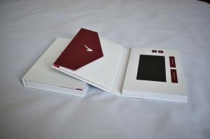 China Custom Priting LCD Video Brochure Convenient With Inside Pocket For Postcards wholesale