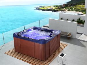 China Massage SPA Outdoor Bathtub M3212-D 2100×2100×1200mm With LED Light wholesale