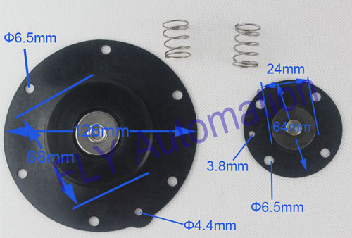 Diaphragm K4502 Nitrile K4503 Fluororubber Repair Kits Black Integral Piloted Pulse Jet Valves