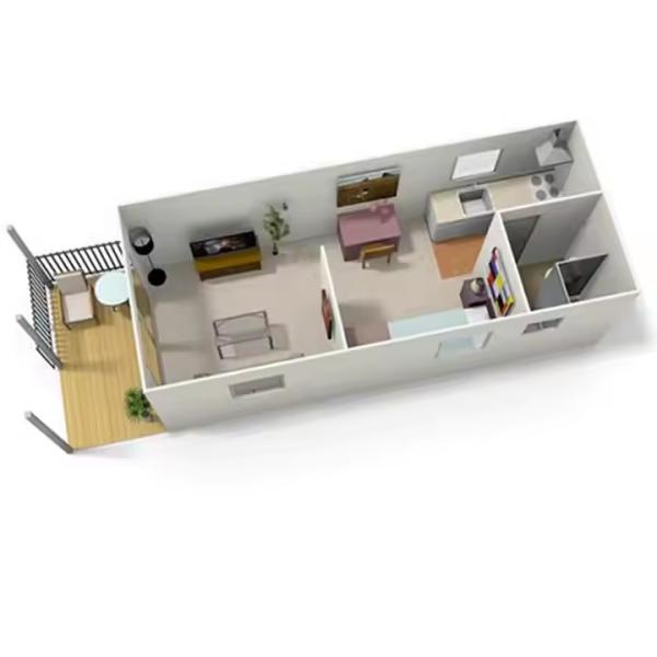 40ft 20ft Mobile Prefabricated Dormitory Container Offices Family Apartments