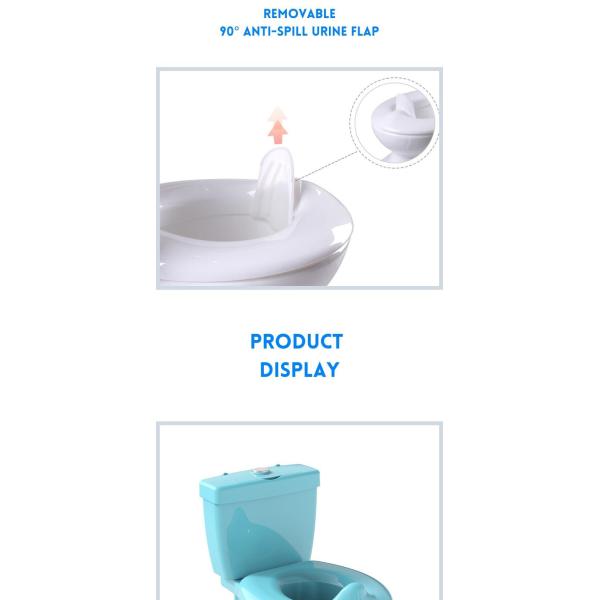 Childrens Simulation White Blue Pink Solid Baby Training Potty with Flushing Sound