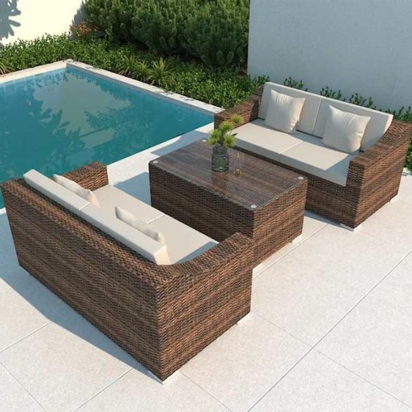1.6M Outdoor Corner Sofa Set Sectional Sofa Garden Furniture