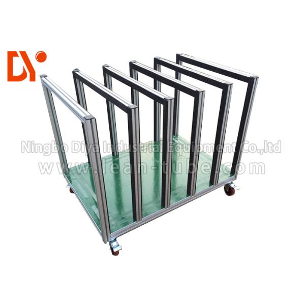 Lean Pipe Tote Cart Metal Material Spray Coating Anti - Rust ISO9001 Certification