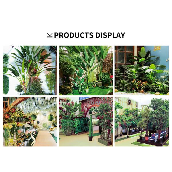 Lifelike Artificial Banana Tree Landscaping Projects For Indoor Decoration Exibition Hall