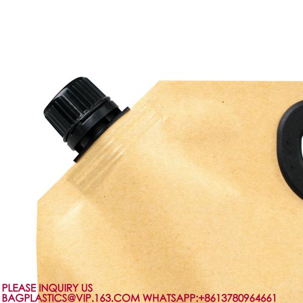 Custom Printed Detergent Packaging Bag Plastic Refill Bag With Handle Kraft Spout Pouch
