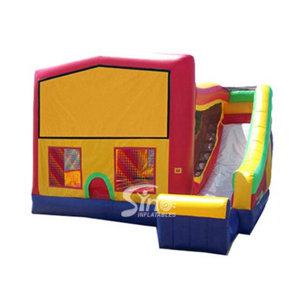 China PVC Tarpaulin Inflatable Bounce Houses With Slide Multifunctional wholesale