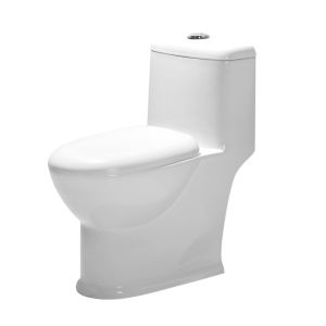 White Ceramic One Piece Toilet with Dual Flush 3L/6L