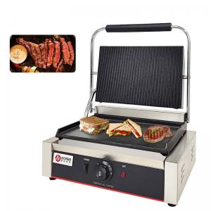 China Non-stick Grill Plates Electric Panini Sandwich Grills Machine Stainless Steel 220v wholesale