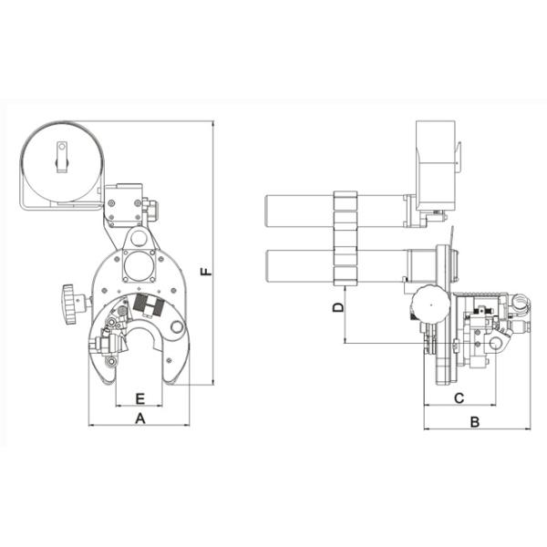 TOA50 Narrow Pitch Pipe Orbital Weld Head For Automatic Tig Welding