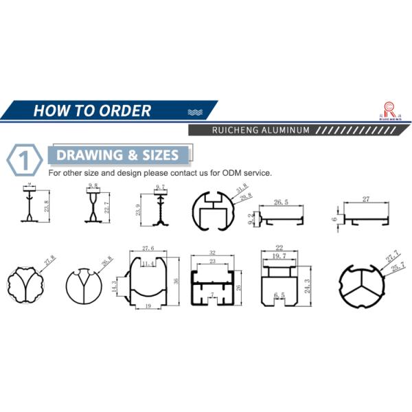 6m Aluminium Curtain Rail Track , TUV Aluminium Corded Curtain Track