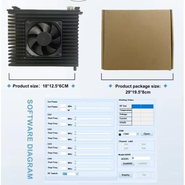 High Power Integrated Module 200-6GHz Customizable Broadband Amplifier Alarm Switch Over-Temperature Anti Fpv Drone