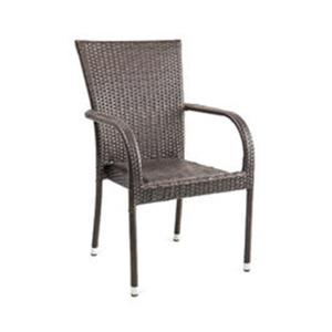 China H92cm W58cm Rattan Garden Dining Chairs , Rattan Stacking Chairs For Villa on sale