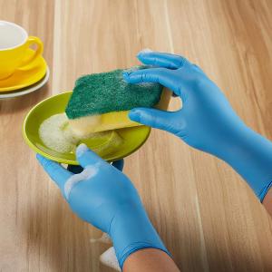China Inspection Anti Pollution Stretchable Nitrile And Latex Gloves wholesale