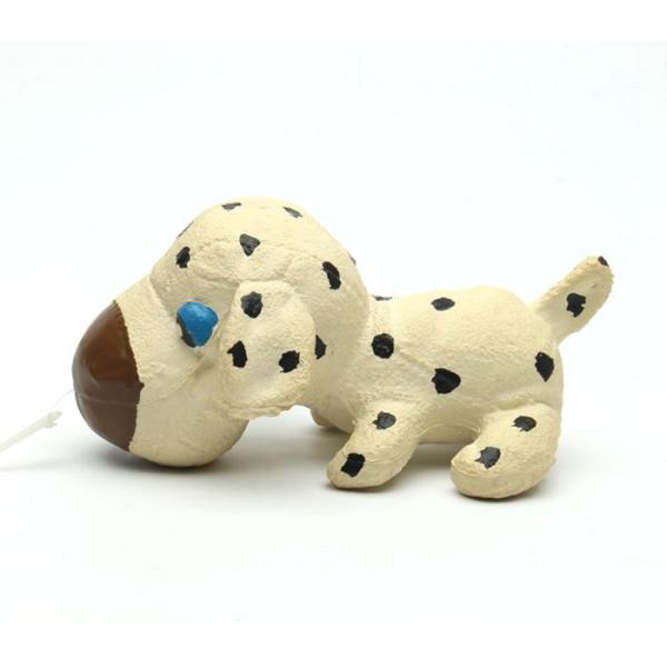 Eco - Friendly Squeaker Latex Pet Toys PP Cotton Stuffed Dog With Tail