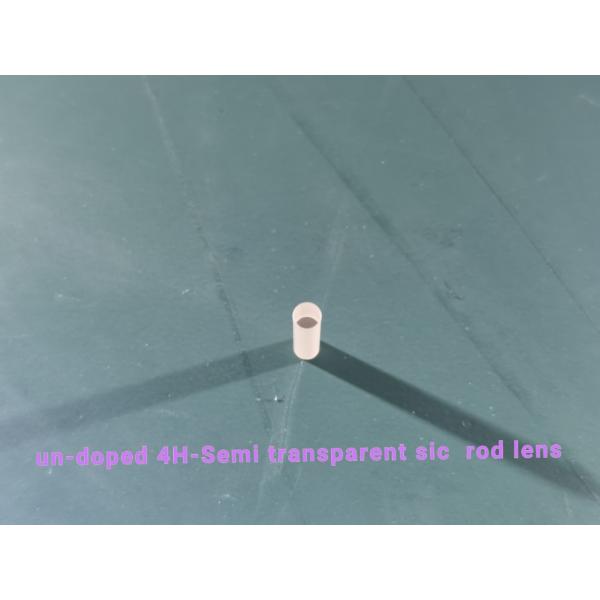 Polished Undoped 4h Semi Sic Single Crystal Rod Lens high purity