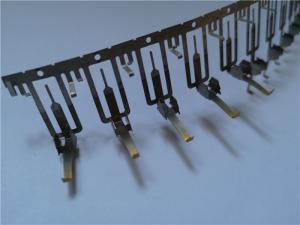 White Copper Connection Metal Stamping Parts , Pulling Electronic Conductor Lugs Part Processing